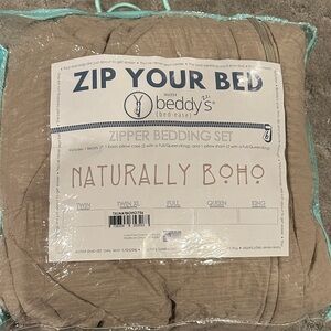 Beddy's Naturally Boho Zipper Comforter Set - Tan